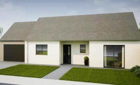 Photo d'une maison contemporaine de plain-pied