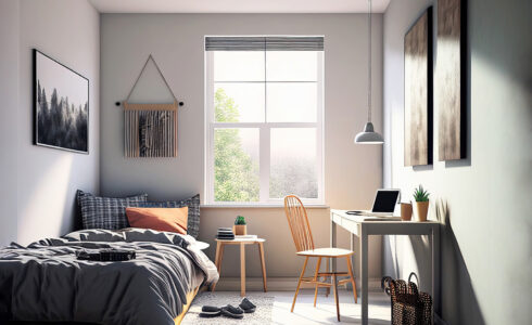 photo d'une petite chambre de 9 m²