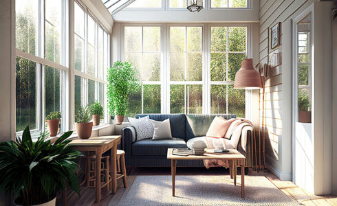 photo d'un salon de maison neuve