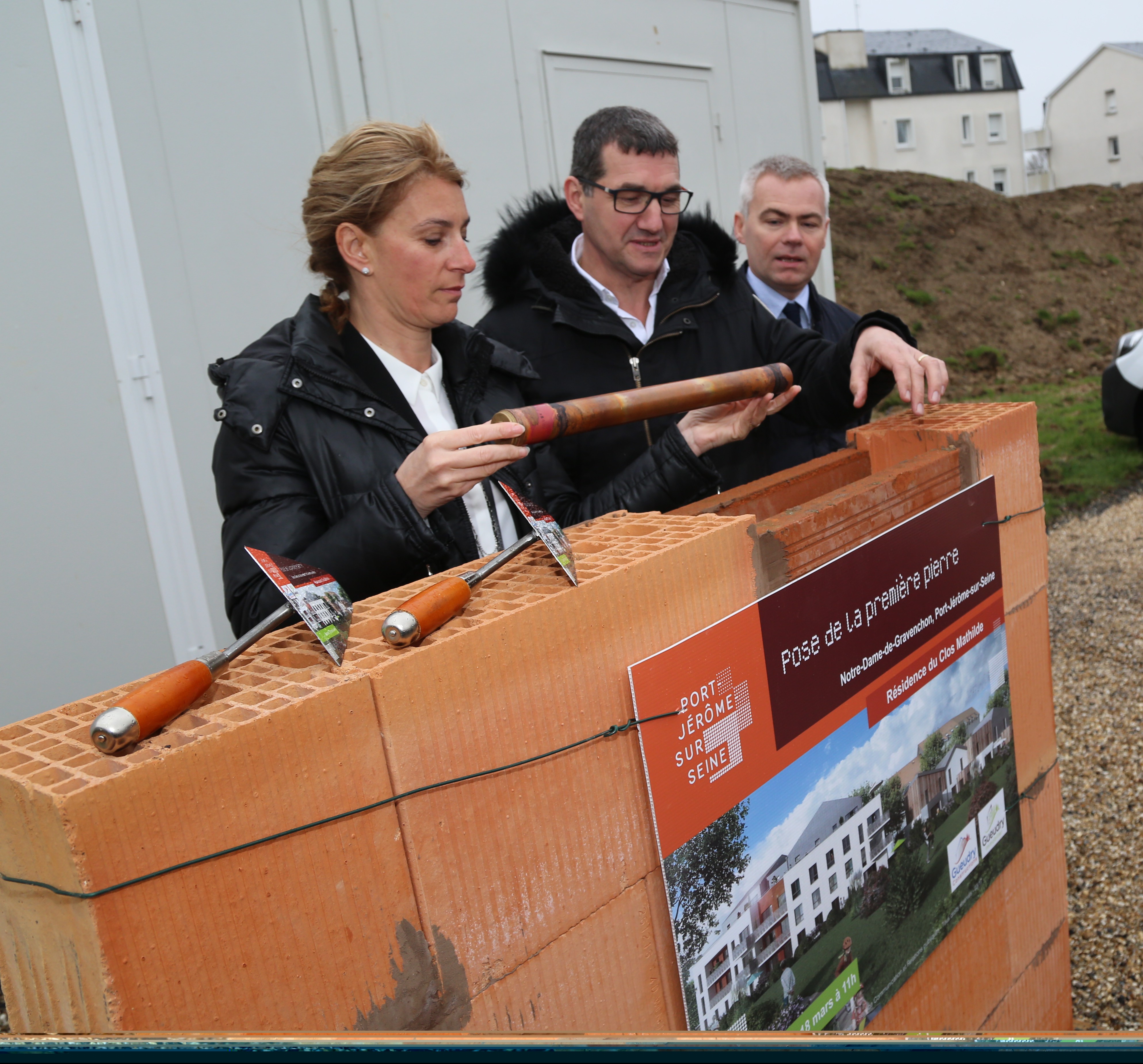 Première pierre résidence du Clos Mathilde